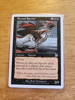 Abyssal Specter - Deckmasters - MTG Magic - Uncommon - Black Creature - Image 1