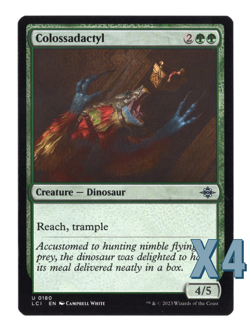 MTG-NM Playset(X4)-Colossadactyl-180-The Lost Caverns of Ixalan - Image 1