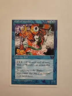 Wall of Wonder - Chronicles - LP - MTG Magic - Uncommon - Blue Creature - Image 1