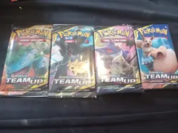 Pokemon TCG Sun & Moon Team Up Booster Packs 10 Cards English 4 Pack Art Set - Image 1