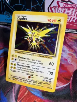 Pokemon TCG Zapdos 16/102 Holo Rare Card 1999 WOTC Unlimited Base Set - Image 3