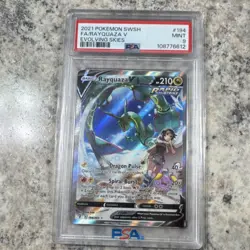 Pokemon TCG Rayquaza V Alt Full Art Holo 194/203 Evolving Skies EN PSA 9 - Image 1