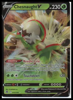 Chesnaught V - 015/195 Silver Tempest Ultra Rare Pokemon - NM - Image 1