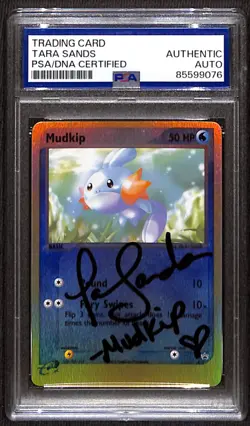 PSA Tara Sands Signed Mudkip - 010 (e-League) 010 Nintendo Reverse Holo Pokemon - Image 1