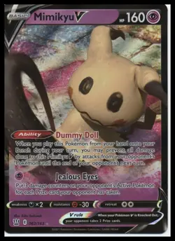 Mimikyu V 62/163 - Battle Styles Holo Ultra Rare Pokemon TCG - NM - Image 1