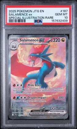 POKEMON SALAMENCE ex 2025 JOURNEY TOGETHER #187 SPECIAL ILLUSTRATION RARE - Image 1