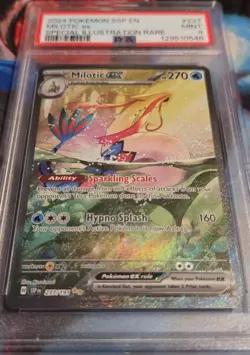 2024 Pokemon Surging Sparks Milotic EX #237 Special Illustration Rare PSA 9 - Image 2