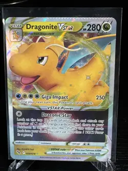 CRIMPED Dragonite VSTAR 050/078 Pokemon GO Holo - Image 1