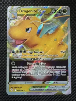 CRIMPED Dragonite VSTAR 050/078 Pokemon GO Holo - Image 3