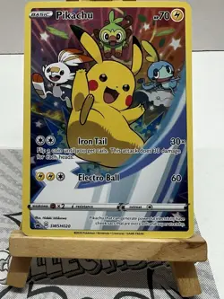 Pikachu - SWSH020 Full Art Pokemon Sword & Shield Promo Ultra Rare Holo NM - Image 1
