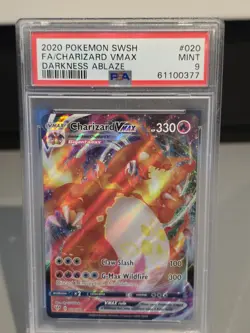 Pokemon TCG Charizard VMAX 020/189 Swsh03: Darkness Ablaze Ultra Rare Holo PSA 9 - Image 1