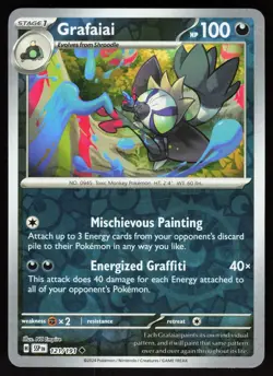 Grafaiai 121/191 Uncommon Surging Sparks Pokemon Reverse Holo Near Mint - Image 1