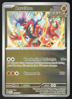Koraidon 116/191 Uncommon Surging Sparks Pokemon Reverse Holo Near Mint - Image 1