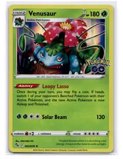 Venusaur Pokemon GO 003/078 LP-NM - Image 1