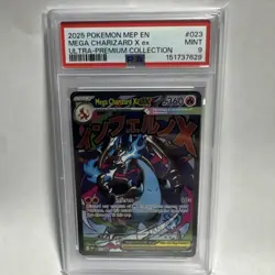 Mega Charizard X EX 023 Me: Mega Evolution Promo Holo Pokemon TCG PSA 9 - Image 1