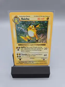 Pokemon TCG Raichu 014/102 Base Set (Shadowless) Holo Ungraded - Image 1