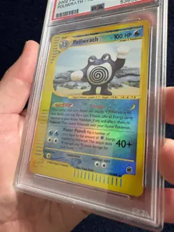 Pokemon Poliwrath Expedition Reverse Holo Rare #24 PSA 9 Mint - Image 3