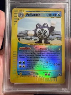 Pokemon Poliwrath Expedition Reverse Holo Rare #24 PSA 9 Mint - Image 4