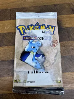 Sealed 1999 Pokemon Unlimited Fossil Booster Pack: Lapras - Image 1