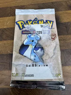 Sealed 1999 Pokemon Unlimited Fossil Booster Pack: Lapras - Image 2