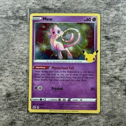 Mew 011/025 Holo Rare Celebrations Pokemon Near Mint - Image 1