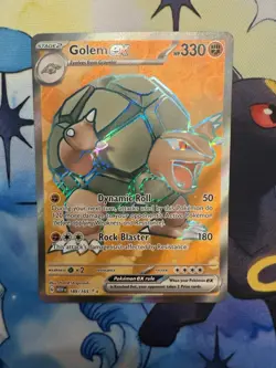 Pokemon TCG, Golem ex 189/165 Sv: Scarlet & Violet 151, Full Art, Ultra Rare NM - Image 1