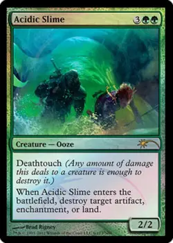Acidic Slime - Foil FNM 2012 Magic mtg Moderate Play, English FNM Promos x1 - Image 1