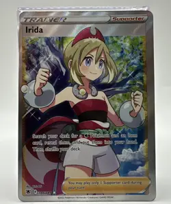 Pokemon Irida Full Art Trainer Supporter Ultra Rare Holo 186/189 Astral Radiance - Image 1