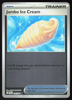 Jumbo Ice Cream 091/094 Uncommon Phantasmal Flames Pokemon Reverse Holo NM - Image 1