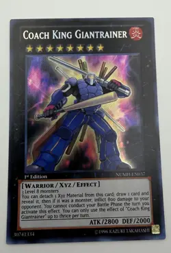 Yugioh Coach King Giantrainer NUMH-EN037 Secret Rare 1st Ed NM - Image 1