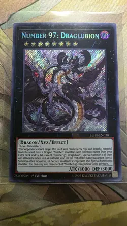 Yugioh Number 97: Draglubion BLHR-EN030 Secret Rare - NM - Image 1