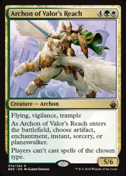 Archon of Valor's Reach - Foil Magic mtg Light Play, English Battlebond x1 - Image 1