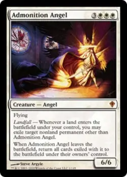 Admonition Angel - Foil Magic mtg Moderate Play, English Worldwake x1 - Image 1