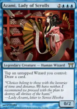 Azami, Lady of Scrolls - Foil Magic mtg Moderate Play, English Champions x1 - Image 1