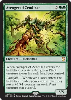 Avenger of Zendikar Magic mtg Light Play, English Commander 2018 x1 - Image 1