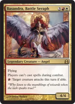 Basandra, Battle Seraph Magic mtg Light Play, English Commander x1 - Image 1