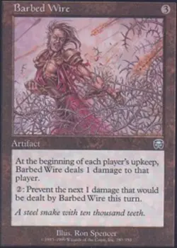 Barbed Wire Magic mtg Heavy Play, English Mercadian Masques x1 - Image 1
