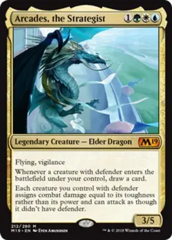 Arcades, the Strategist - Foil Magic mtg Light Play, English Core Set 2019 (M19) - Image 1