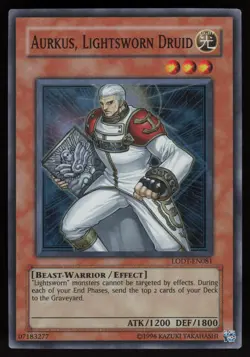 Aurkus, Lightsworn Druid LODT-EN081 TWED Super Rare YU-GI-OH - Image 1