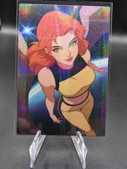 Hawkgirl Holographic Anime Collectible Trading Card - Image 1