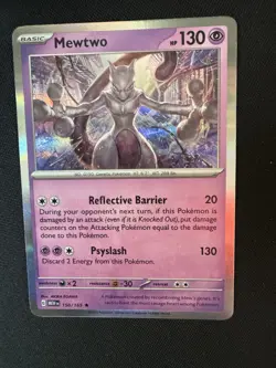 Mewtwo 150/165Sv: Scarlet & Violet 151 Holo Pokemon Card - Image 1