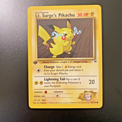 Lt. Surge's Pikachu 81/132 1st Edition Gym Heroes Regular MP - Pokemon Card - Image 1