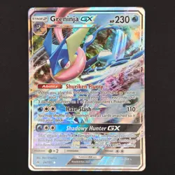 Pokemon TCG Card Greninja GX 24/131 Forbidden Light Holo - NM- - Image 1