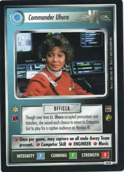 Star Trek TMP The Motion Pictures Commander Uhura 45R+ CCG BB Card - Image 1