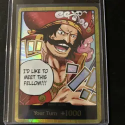 DON!! Card Gol.D.Roger Gold DON!! One Piece Carrying On His Will NM - Image 1