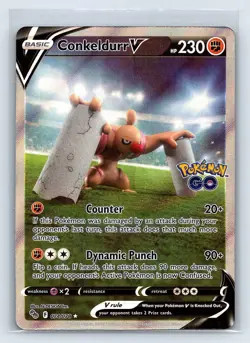 Pokemon TCG Conkeldurr v Alt Art Holo Ultra Rare Card Pokemon Go 074/078 - Image 1