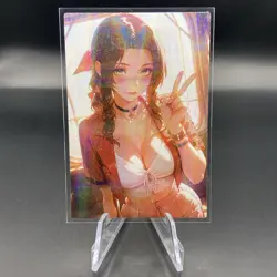 Aerith Gainsborough Holographic Anime Collectible Trading Card - Image 1