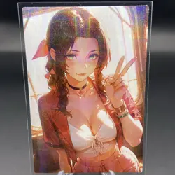 Aerith Gainsborough Holographic Anime Collectible Trading Card - Image 2
