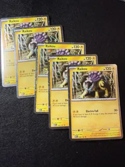 Lot of 5 Raikou 048/132 Cosmo Holo Foil 2 Pack Blister Promo Cards - Image 1