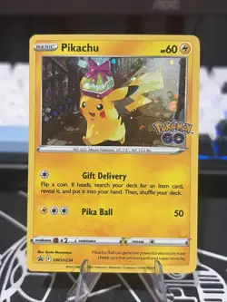 Pokemon Pikachu SWSH234 Sword & Shield Promo Holo Card English LP - Image 1